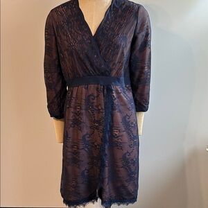 Elegant Navy Lace Dress size medium